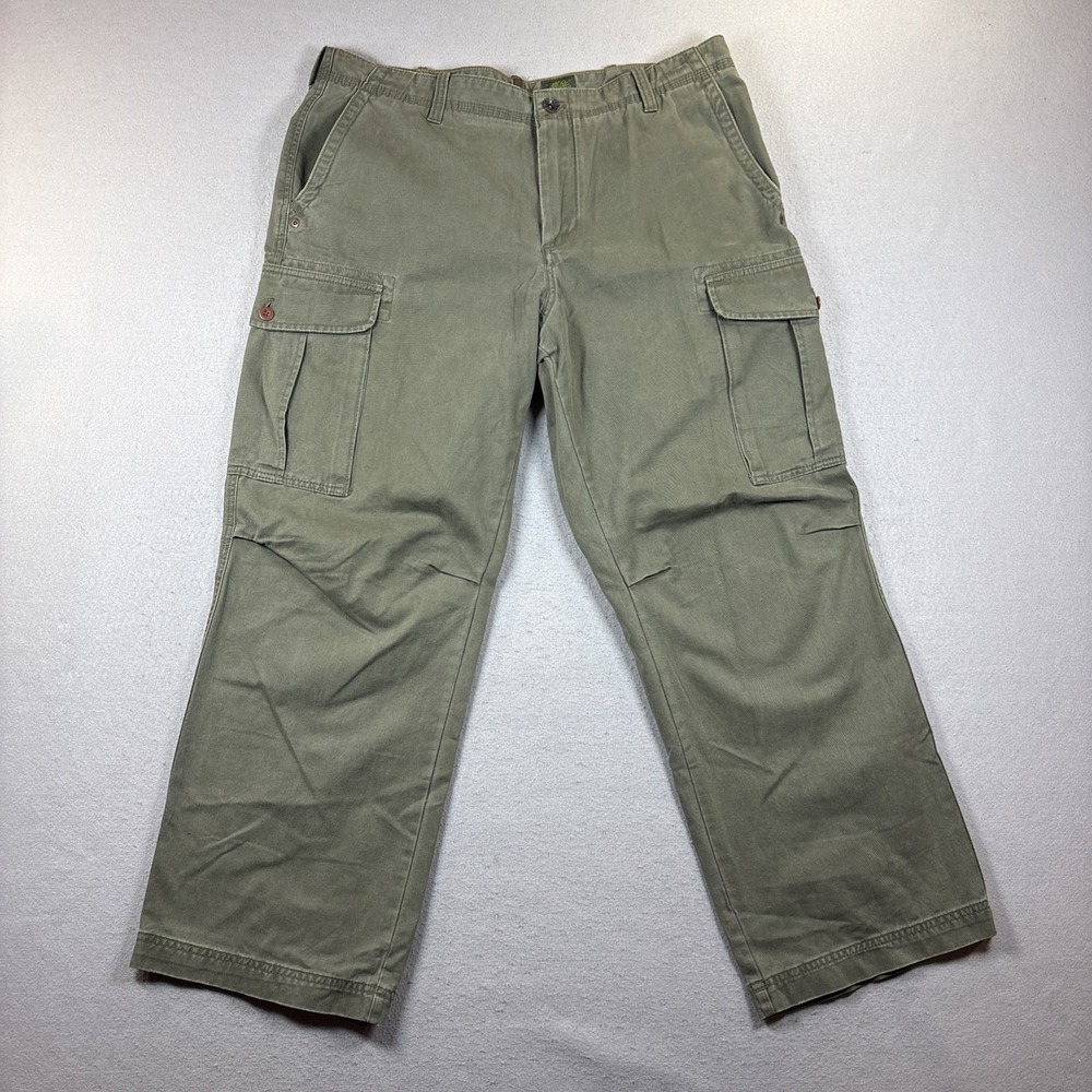 Timberland Cargo Pants Mens 38 Olive‎ Green Utility Flap Pocket Workwear
